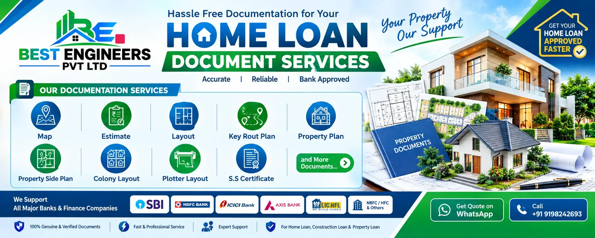 Bank and Home Loan Documentation Services by Best Engineers PVT LTD